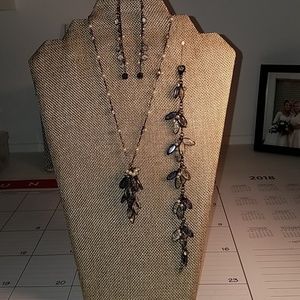 Necklace, bracelet and earings.